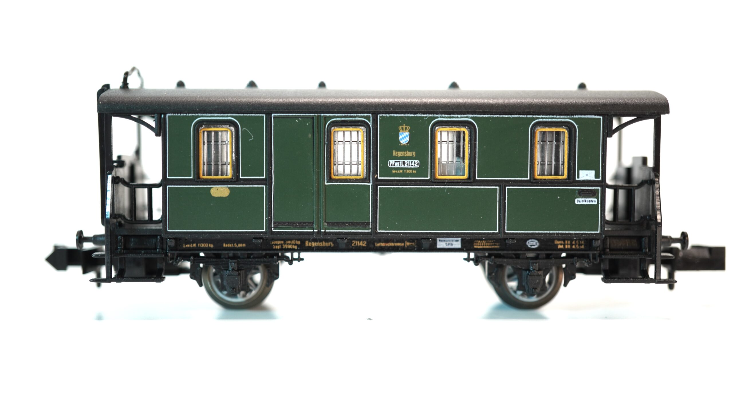 Minitrix 13317 N K.Bay.Sts.B. Gepäck-Postwagen 21142 | A1230