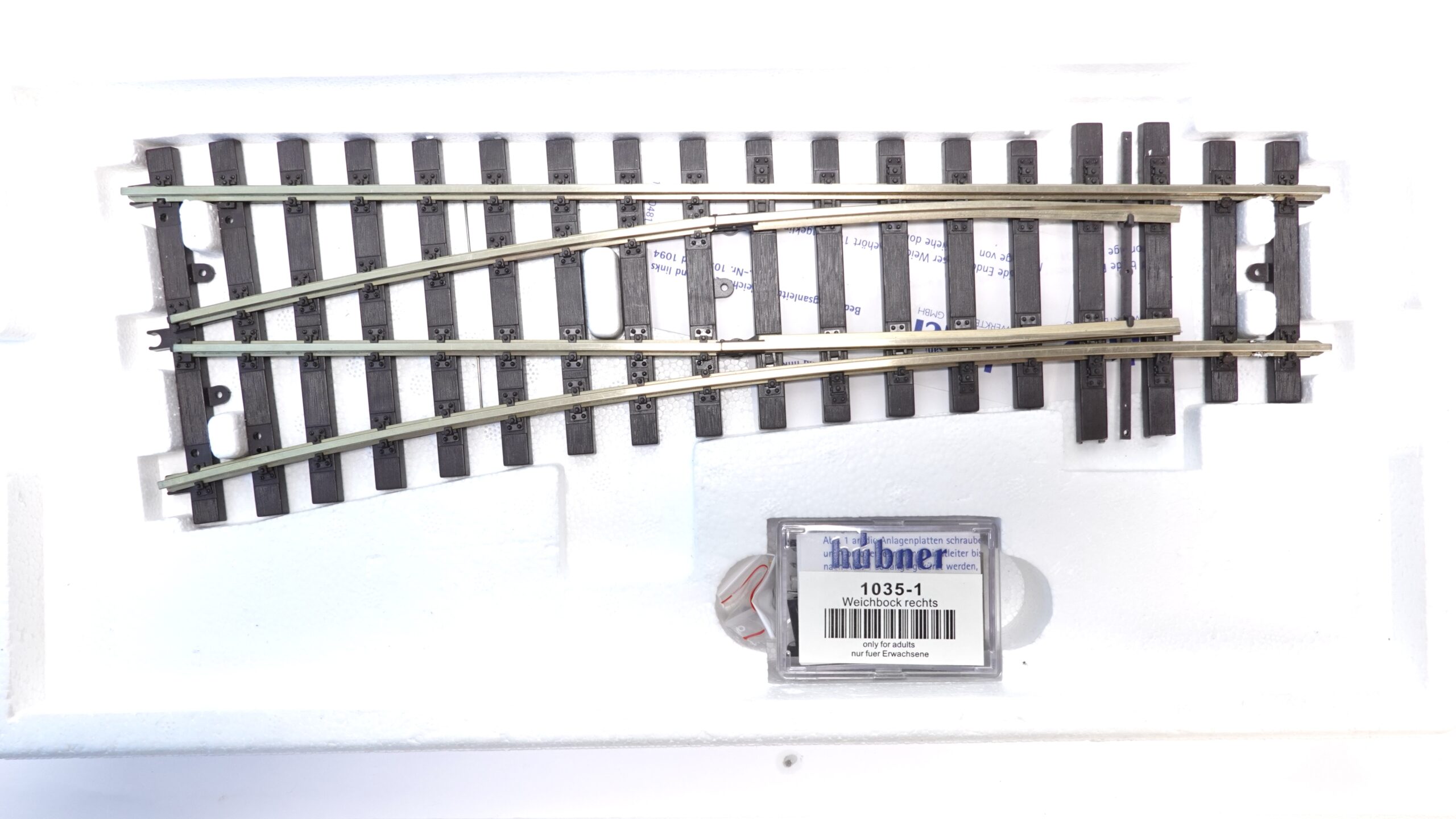 Märklin 59088 Spur 1 Weiche links 15 Grad mit Weichenbock rechts | A5371 1 Märklin 59088 Spur 1 Weiche links 15 Grad mit Weichenbock rechts | A5371