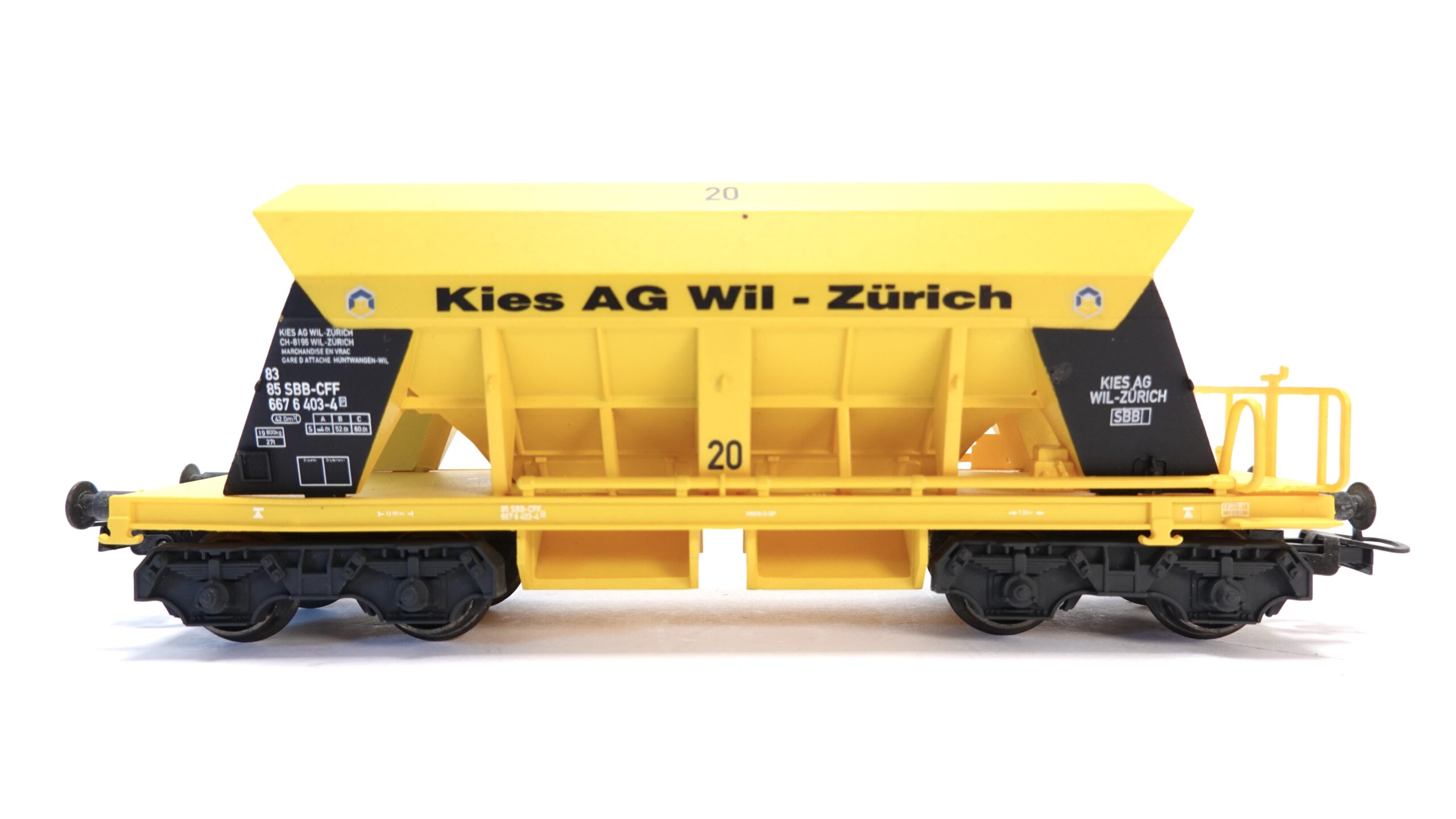 Liliput L224654 H0 SBB Kieswagen Kies AG Wil-Zürich 20 | A1237 8 Liliput L224654 H0 SBB Kieswagen Kies AG Wil-Zürich 20 | A1237 – Bild 8