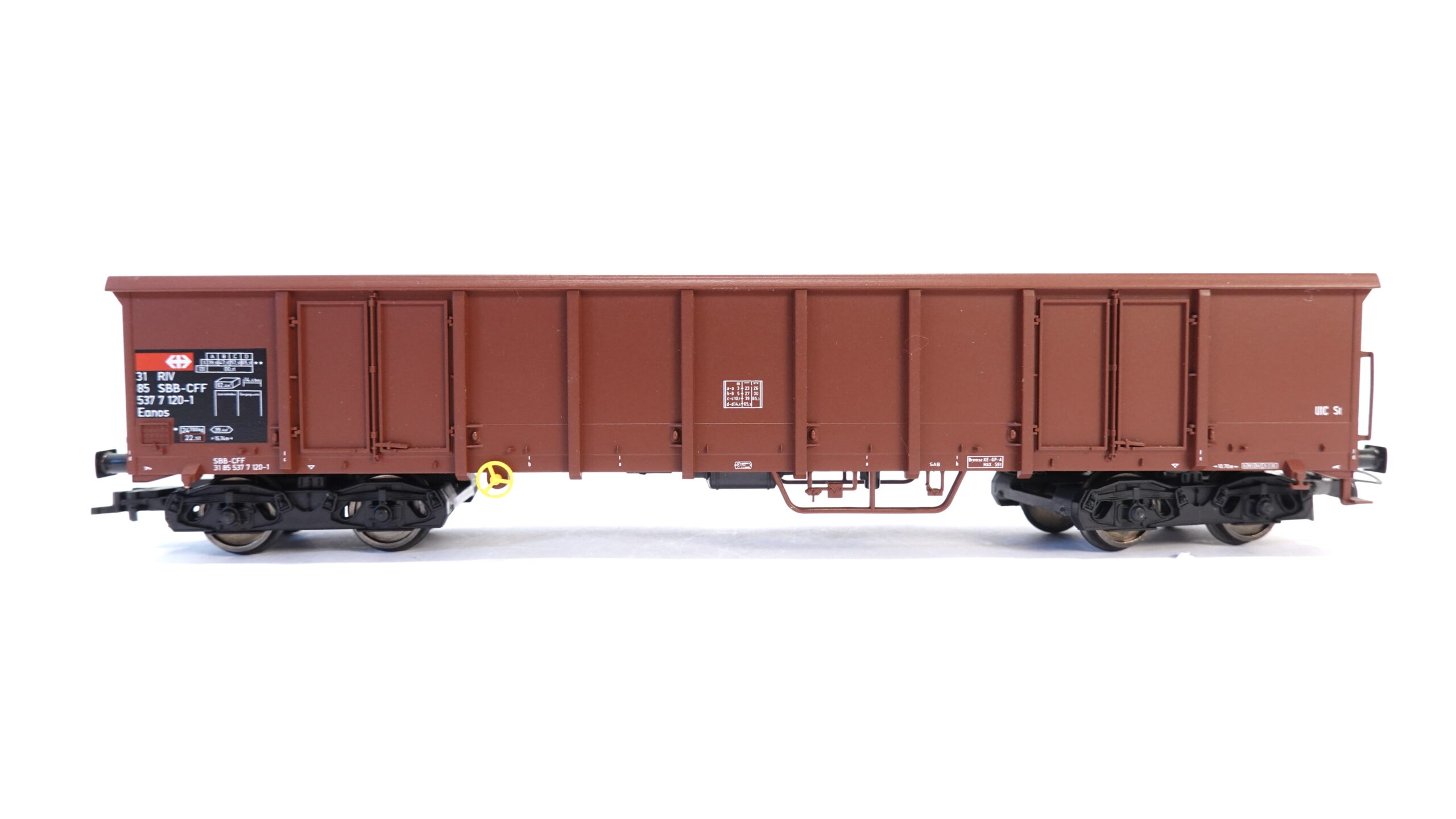 Fleischmann 528301 CH H0 SBB offener Güterwagen Eanos braun | A1240 4 Fleischmann 528301 CH H0 SBB offener Güterwagen Eanos braun | A1240 – Bild 4