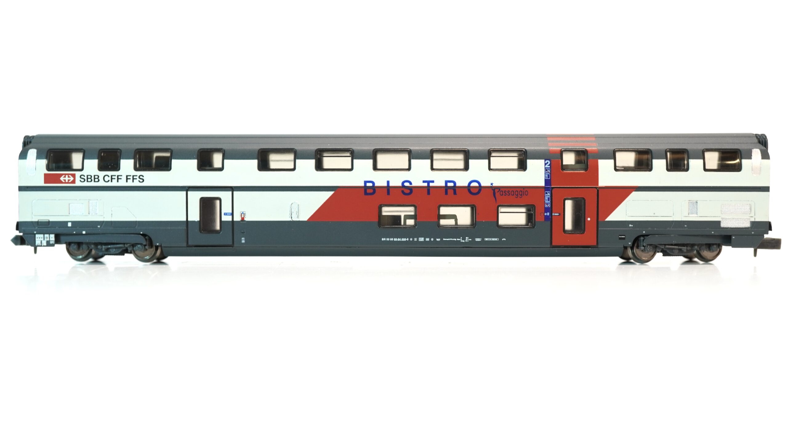 Hobbytrain H25105 N SBB IC2000 Doppelstock-Bistrowagen Bistro Passaggio | A1280 5 Hobbytrain H25105 N SBB IC2000 Doppelstock-Bistrowagen Bistro Passaggio | A1280 – Bild 5