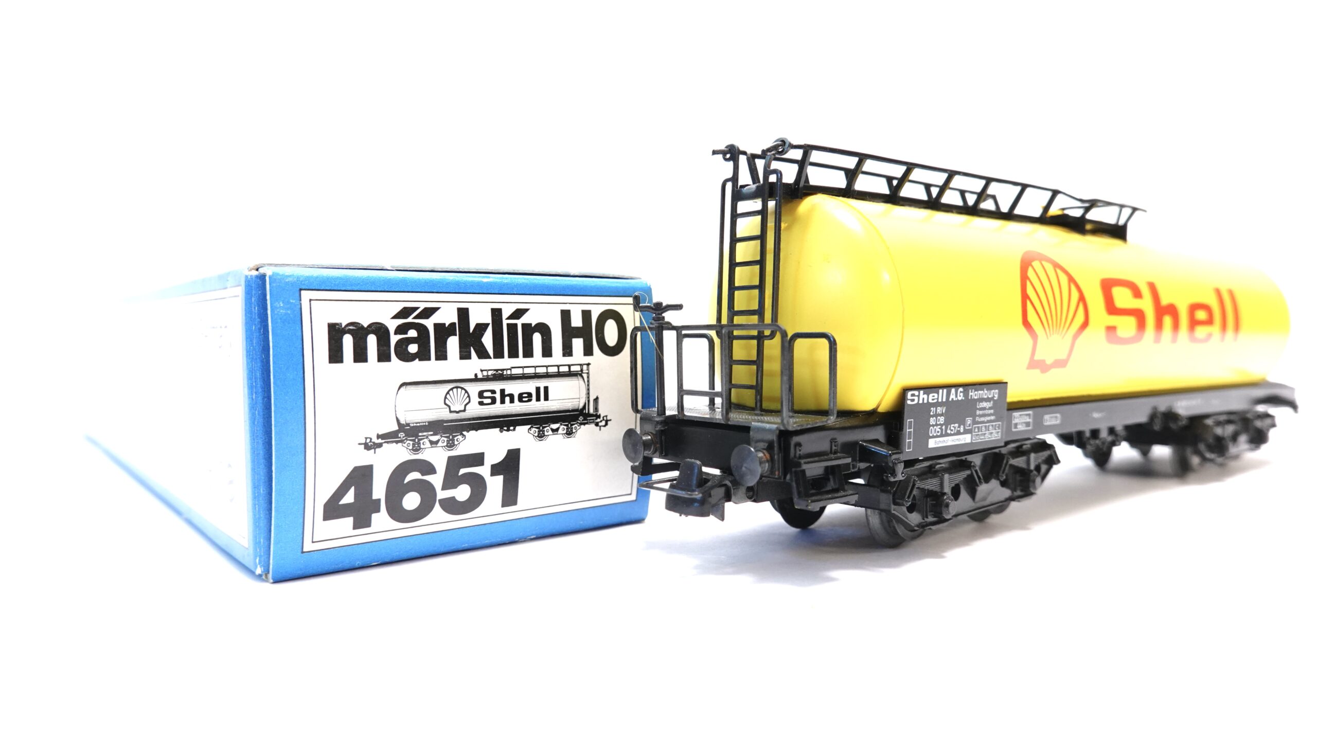Märklin 4651 H0 DB Kesselwagen Shell gelb stark bespielt | A1338 9 Märklin 4651 H0 DB Kesselwagen Shell gelb stark bespielt | A1338 – Bild 9