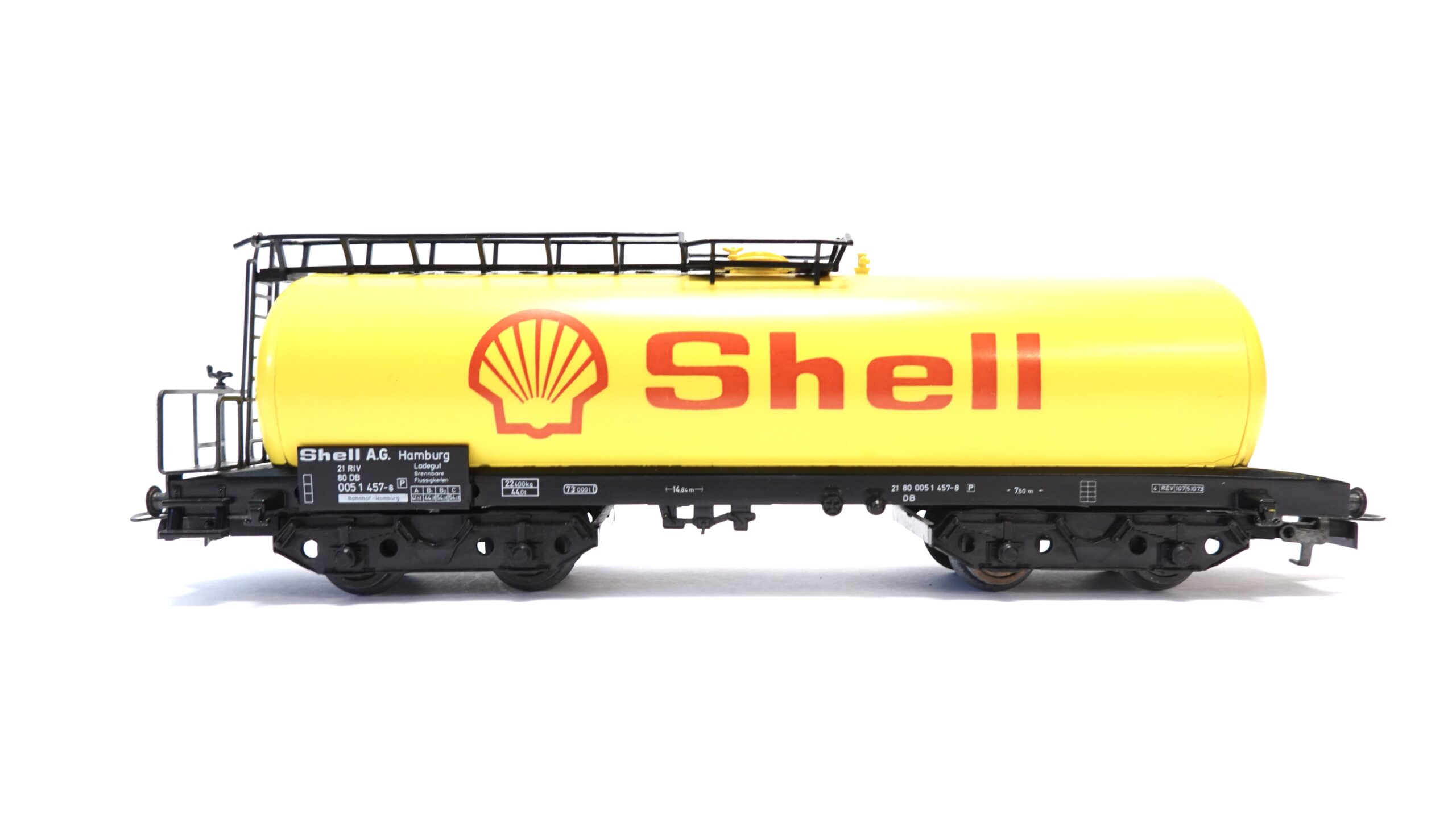 Märklin 4651 H0 DB Kesselwagen Shell gelb stark bespielt | A1338 1 Märklin 4651 H0 DB Kesselwagen Shell gelb stark bespielt | A1338