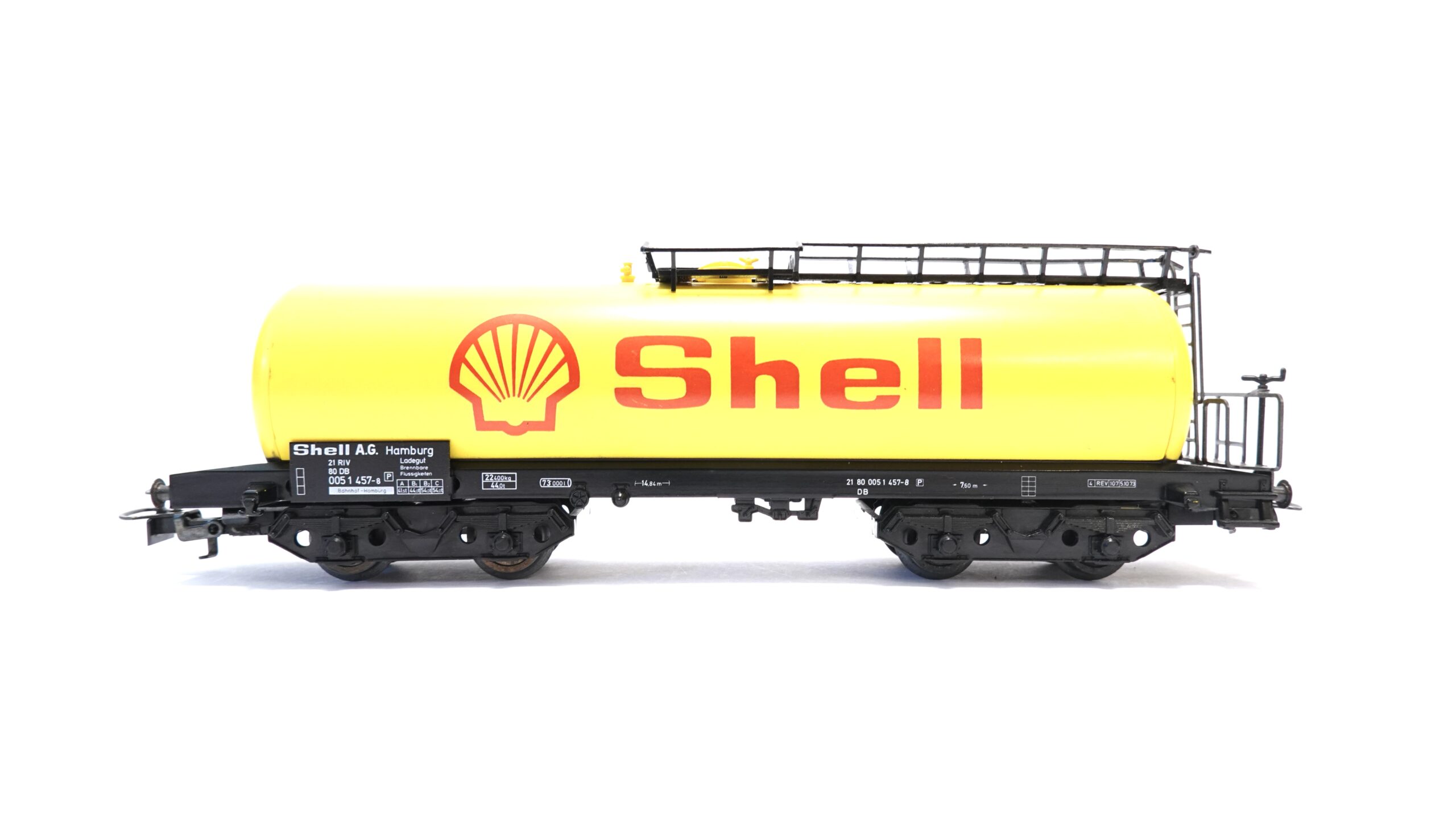 Märklin 4651 H0 DB Kesselwagen Shell gelb stark bespielt | A1338 3 Märklin 4651 H0 DB Kesselwagen Shell gelb stark bespielt | A1338 – Bild 3