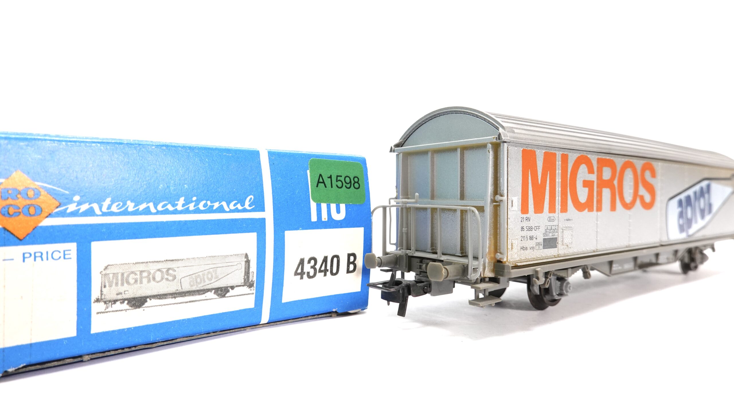 Roco 4340 B H0 SBB Schiebewandwagen MIGROS aproz Hbis | A1598 3 Roco 4340 B H0 SBB Schiebewandwagen MIGROS aproz Hbis | A1598 – Bild 3