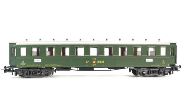 Märklin 4138 H0 SBB Personenwagen 3. Klasse C4 8901 grün | A1631