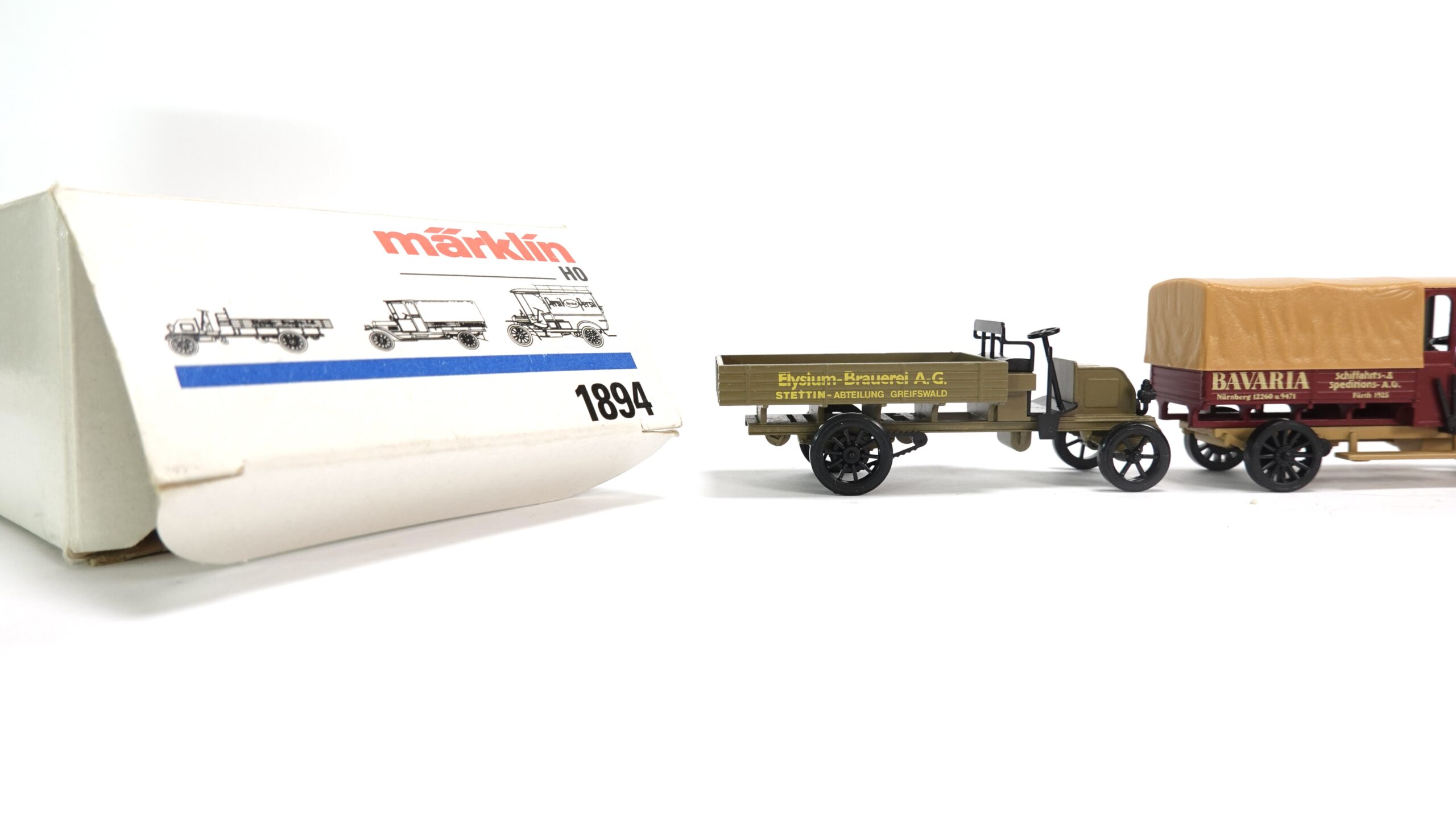 Märklin 1894 H0 3er-Set historische LKW Metallmodelle | A1511 2 Märklin 1894 H0 3er-Set historische LKW Metallmodelle | A1511 – Bild 2
