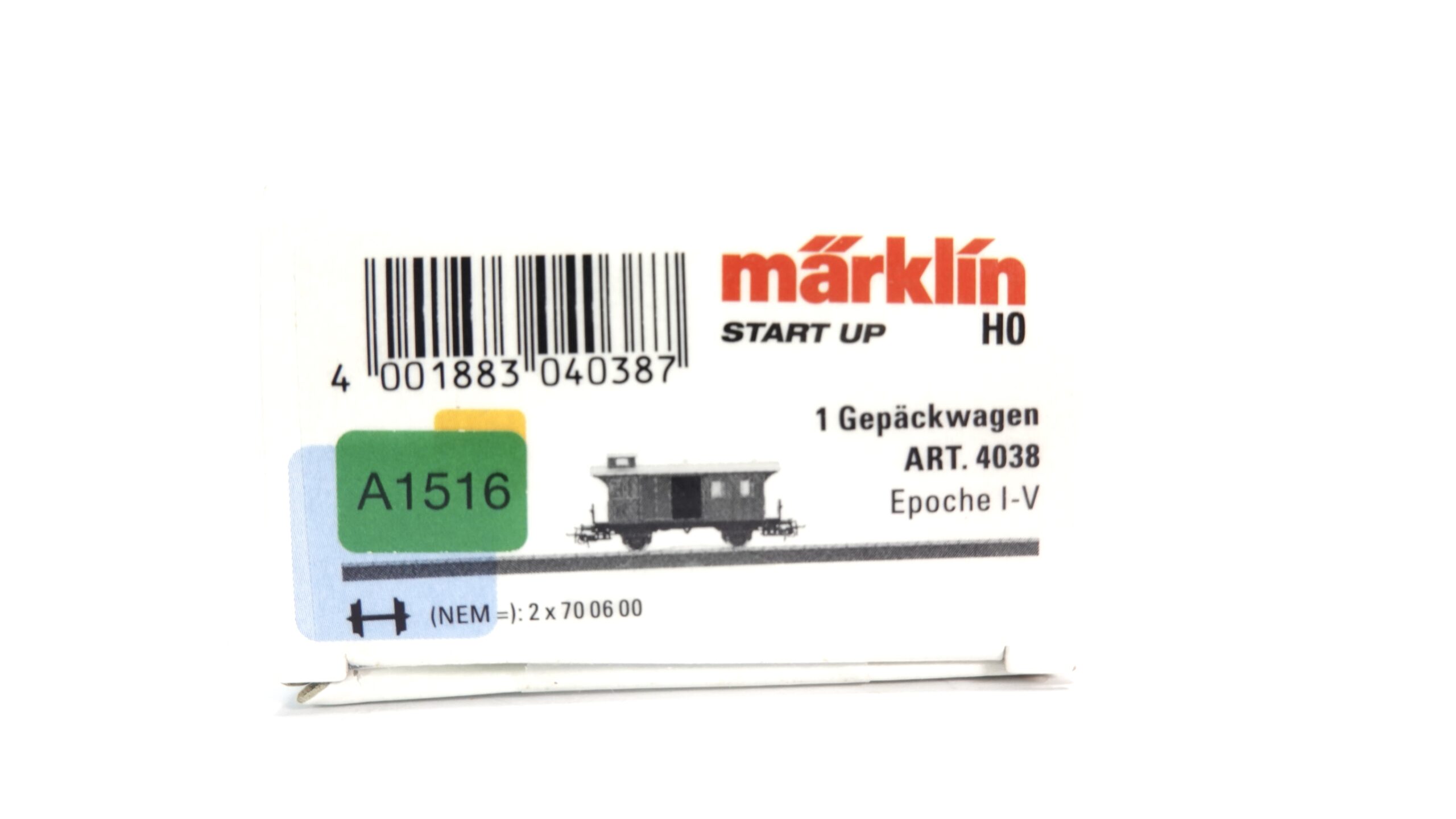 Märklin 4038 H0 Start Up Gepäckwagen grün 116 900 Stg | A1516 4 Märklin 4038 H0 Start Up Gepäckwagen grün 116 900 Stg | A1516 – Bild 4