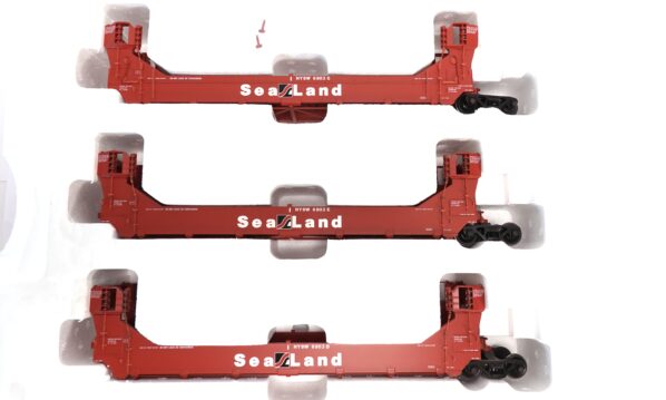 Atlas O 9907-3 Spur 0 US NYSW Sea-Land 3-teiliges Gunderson Stack Car Set (C+D+E) 2-Rail OVP | 2529