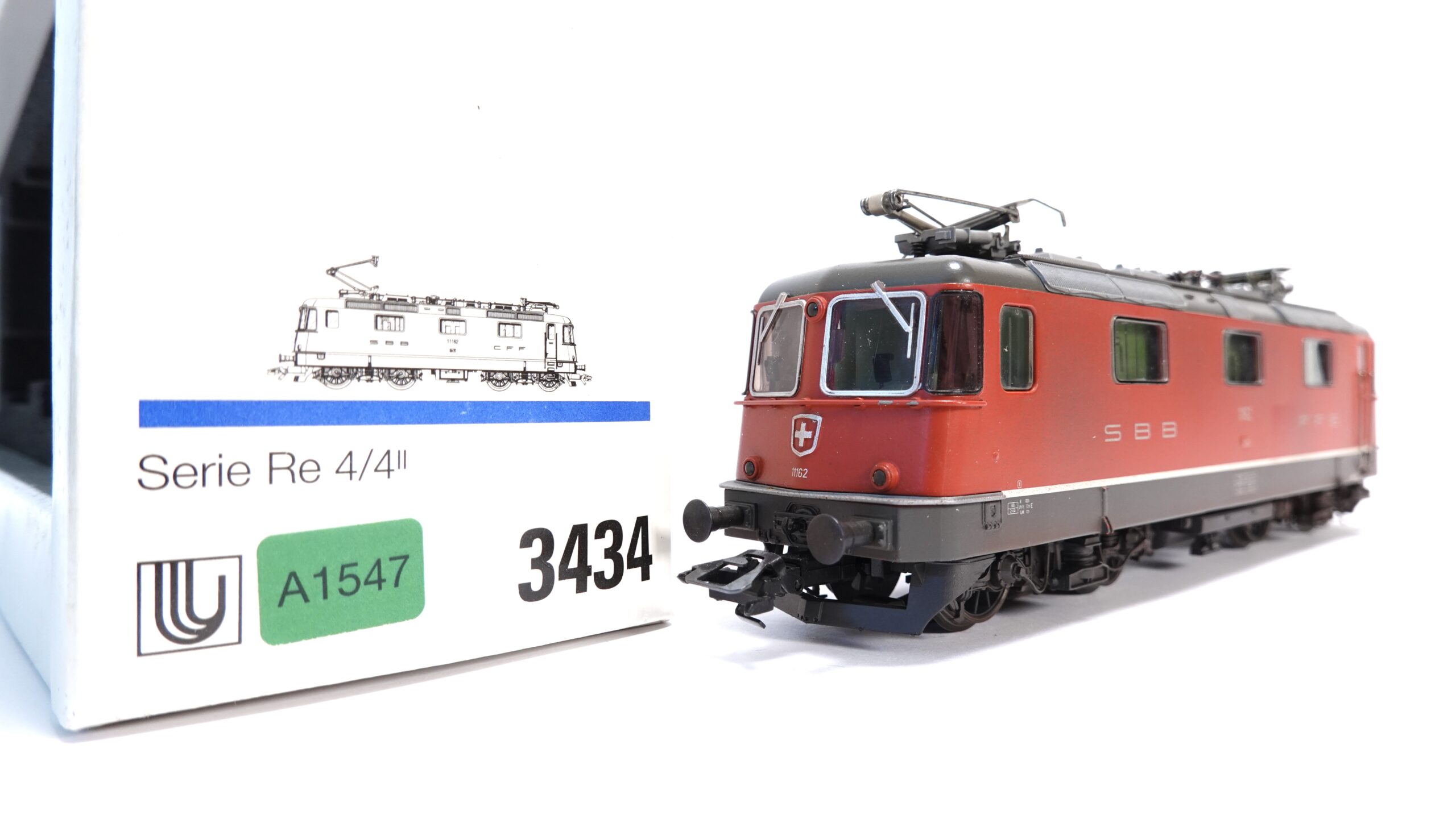Märklin 3434 H0 SBB Elektrolokomotive Re 4/4 II 11162 rot dezent gealtert | A1547 2 Märklin 3434 H0 SBB Elektrolokomotive Re 4/4 II 11162 rot dezent gealtert | A1547 – Bild 2