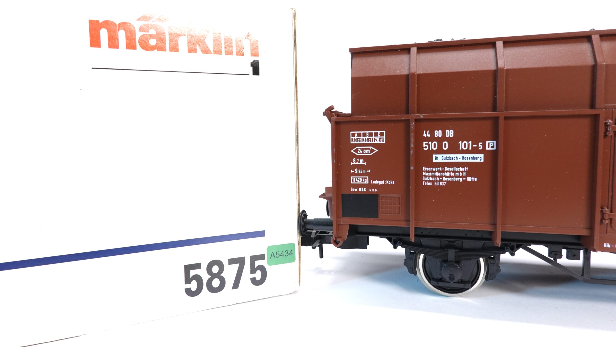 Märklin 5875 Spur 1 Güterwagenset 3-tlg. Kokstrichterwagen Max-Hütte | A5434 14 Märklin 5875 Spur 1 Güterwagenset 3-tlg. Kokstrichterwagen Max-Hütte | A5434 – Bild 14