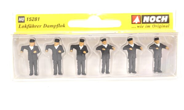 NOCH 15281 H0 Lokführer Dampflok 6 Figuren handbemalt OVP