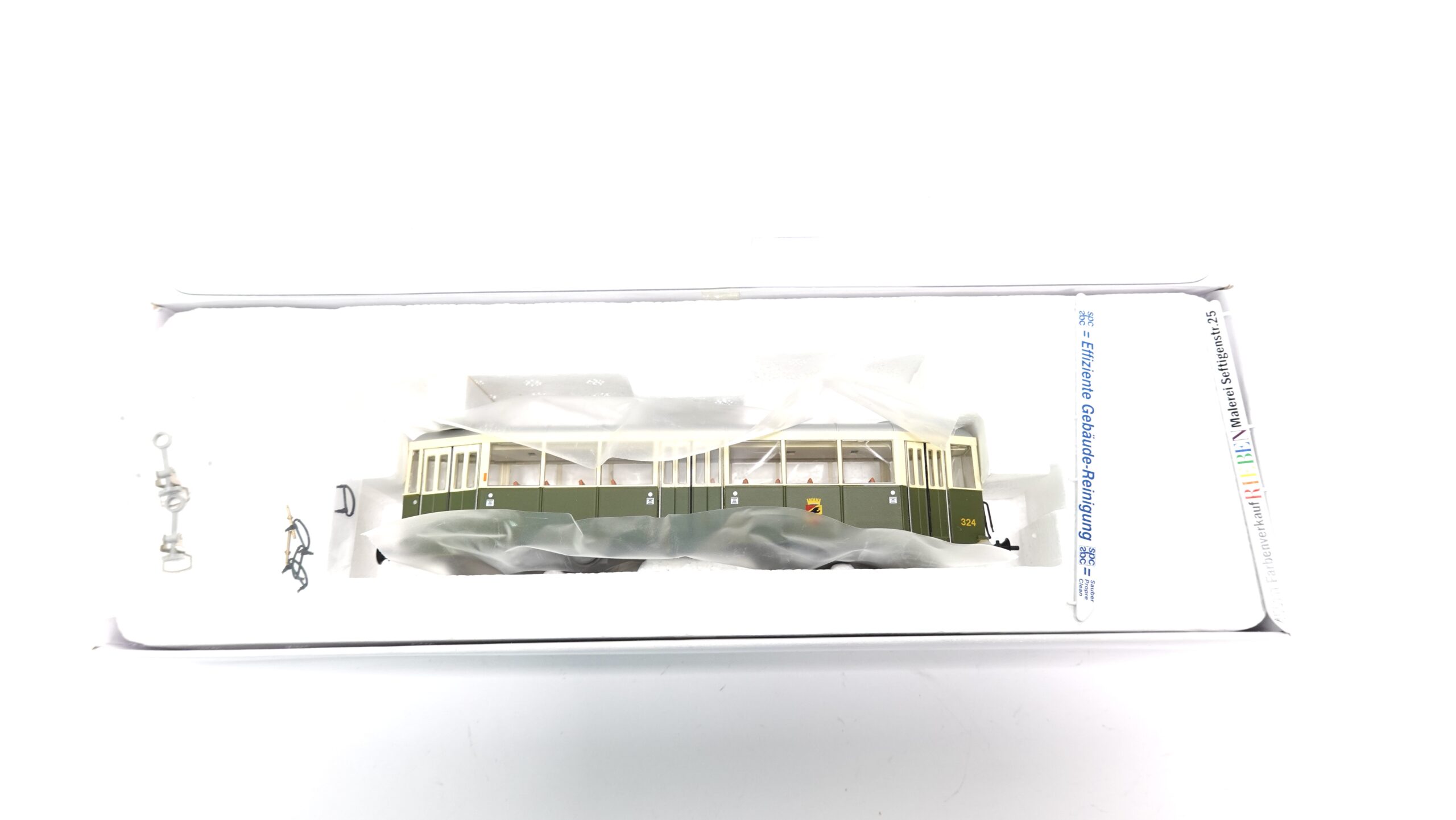 NAVEMO 241 22 324 H0m SVB Bern Tram Beiwagen B 324 grün/creme 9 NAVEMO 241 22 324 H0m SVB Bern Tram Beiwagen B 324 grün/creme – Bild 9
