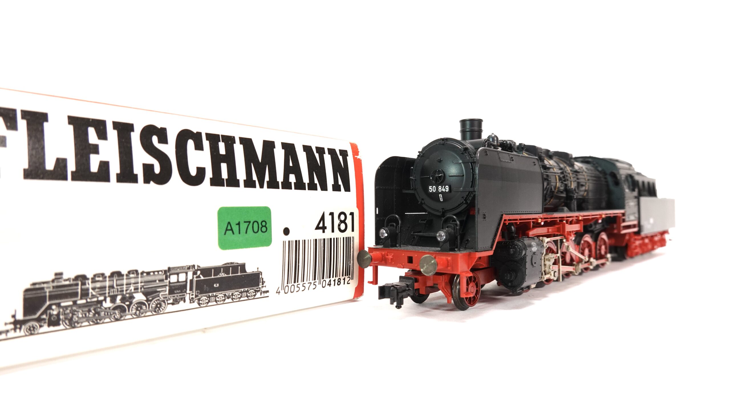 Fleischmann 4181 H0 DB BR 50 849 Dampflok mit Kastentender | A1708 2 Fleischmann 4181 H0 DB BR 50 849 Dampflok mit Kastentender | A1708 – Bild 2