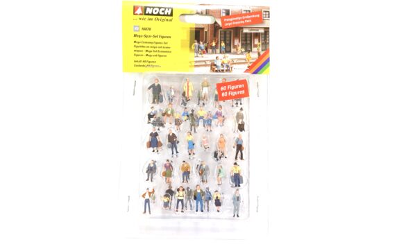 NOCH 16070 H0 Mega-Spar-Set Figuren 60 Stück sitzend & stehend
