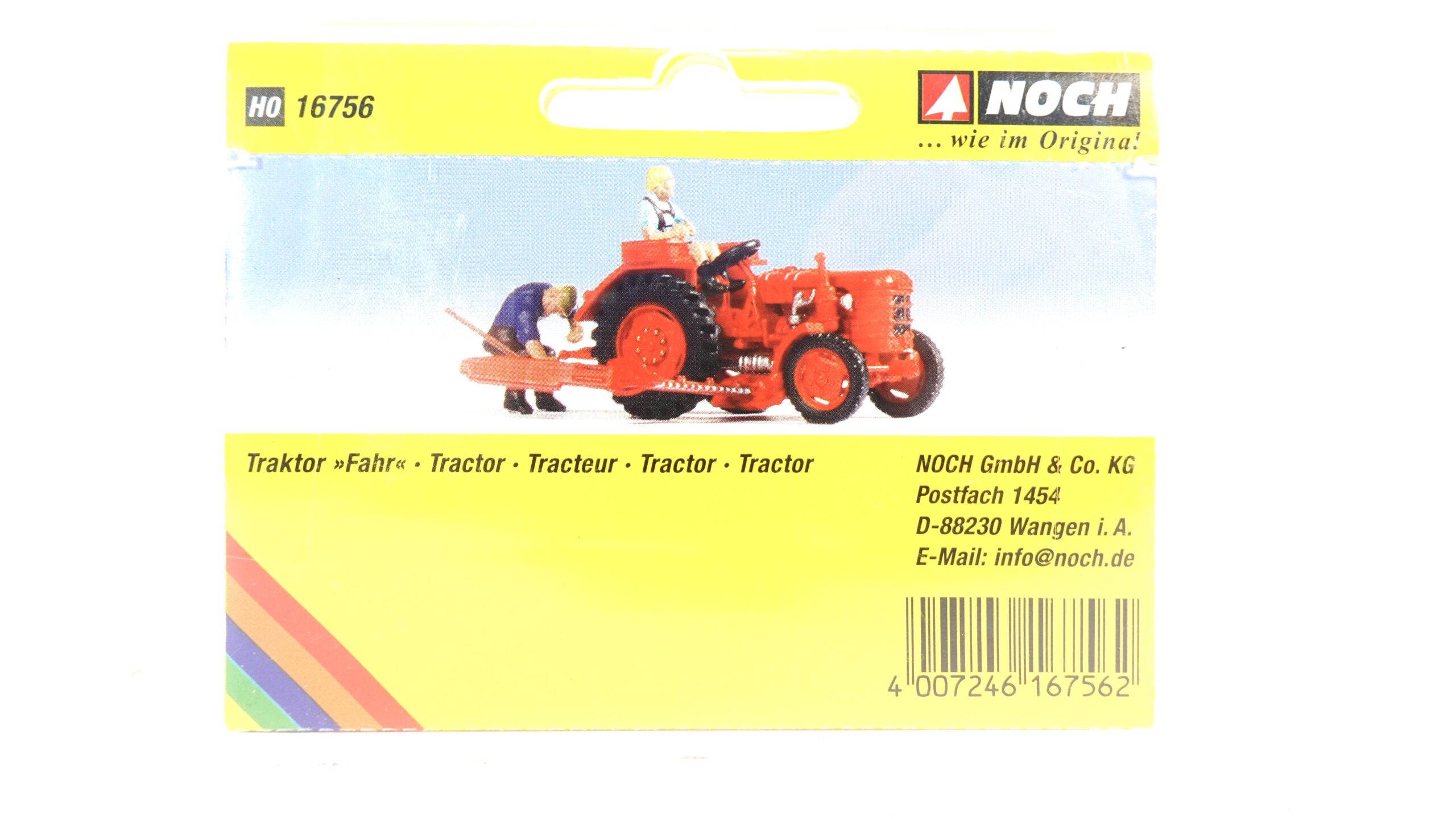 NOCH 16756 H0 Traktor Fahr mit Mähwerk und 2 Figuren OVP 4 NOCH 16756 H0 Traktor Fahr mit Mähwerk und 2 Figuren OVP – Bild 4
