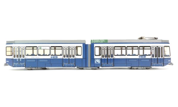 NAVEMO H0m VBZ Tram 2000 Be 4/6 2100 Zürich Standmodell ADtranz OVP | A1679