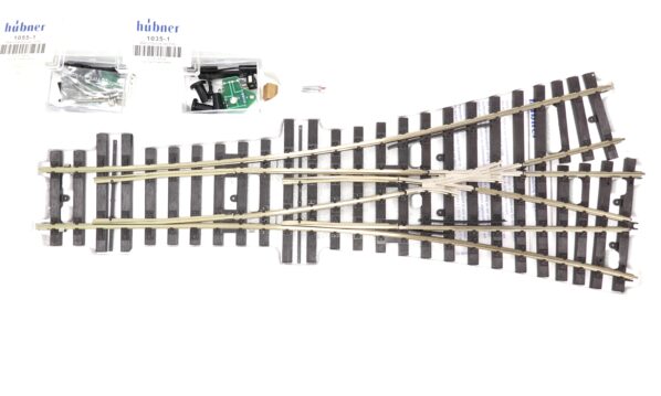 Märklin 59091 Hübner 1105 Spur 1 Dreiwegweiche mit Weichenböcken OVP | A5442