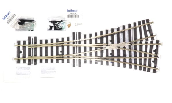 Märklin 59091 Hübner 1105 Spur 1 Dreiwegweiche mit Weichenböcken OVP | A5443