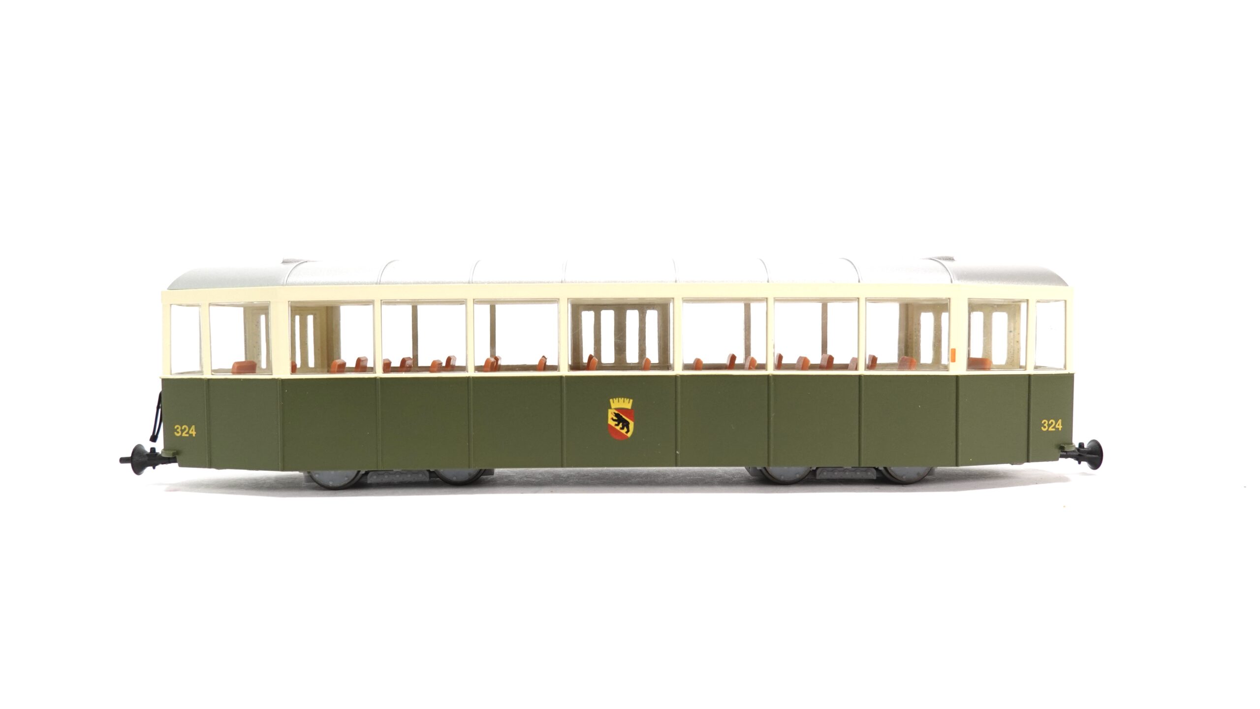 NAVEMO 241 22 324 H0m SVB Bern Tram Beiwagen B 324 grün/creme 2 NAVEMO 241 22 324 H0m SVB Bern Tram Beiwagen B 324 grün/creme – Bild 2