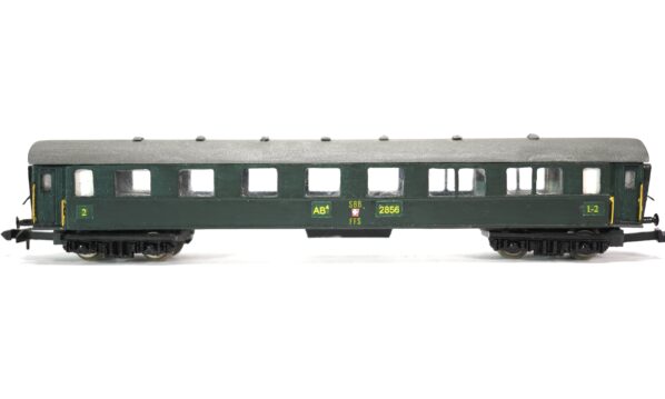 WSM Werkstattmodell N SBB AB4 2856 1./2. Klasse Personenwagen tannengrün | A1677