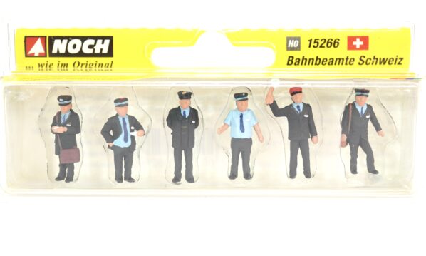 NOCH 15266 H0 Figuren-Set Bahnbeamte Schweiz SBB 6 Figuren handbemalt OVP