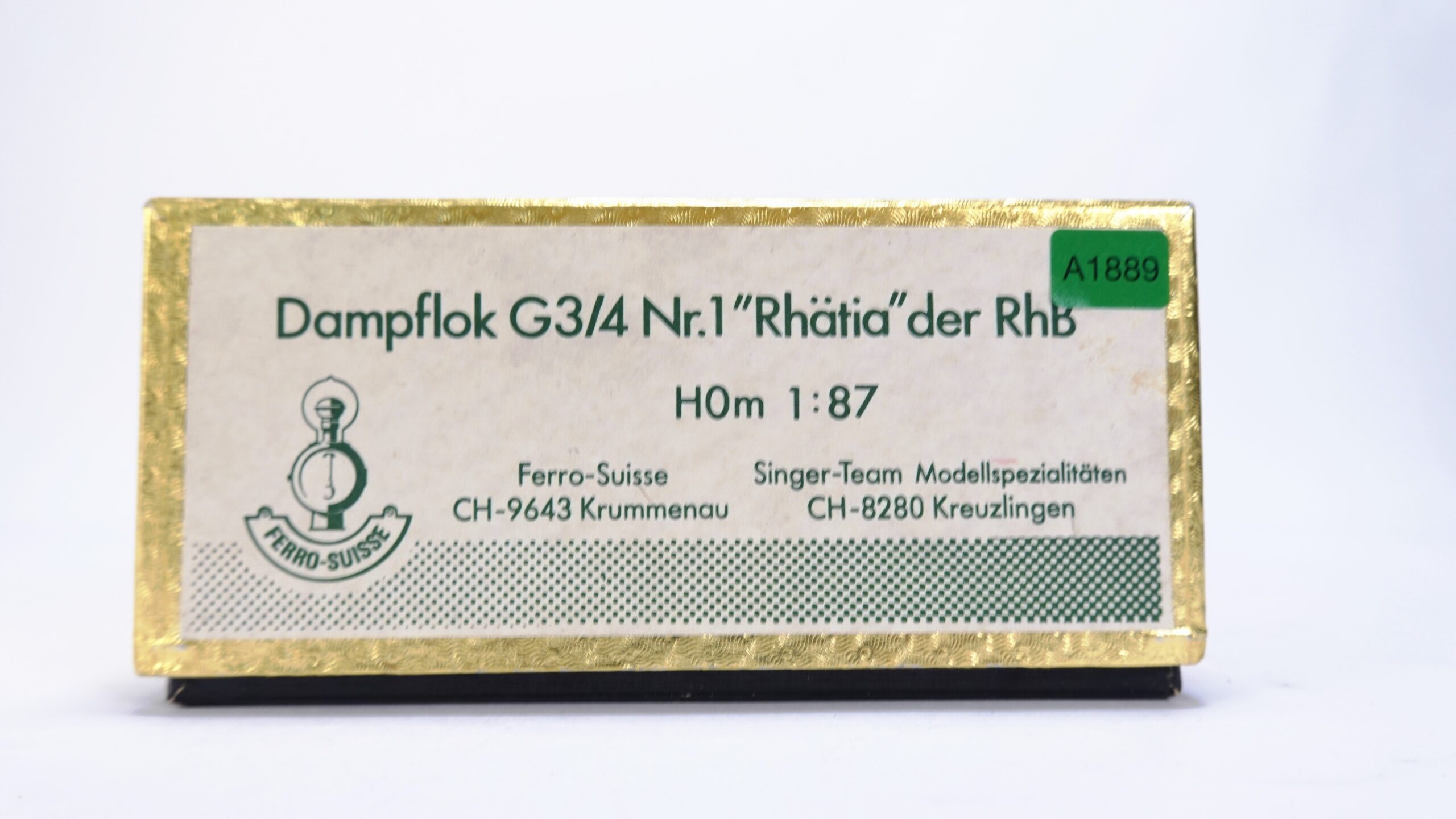 Ferro-Suisse H0m RhB Dampflok G 3/4 1 Rhätia grün | A1889 9 Ferro-Suisse H0m RhB Dampflok G 3/4 1 Rhätia grün | A1889 – Bild 9