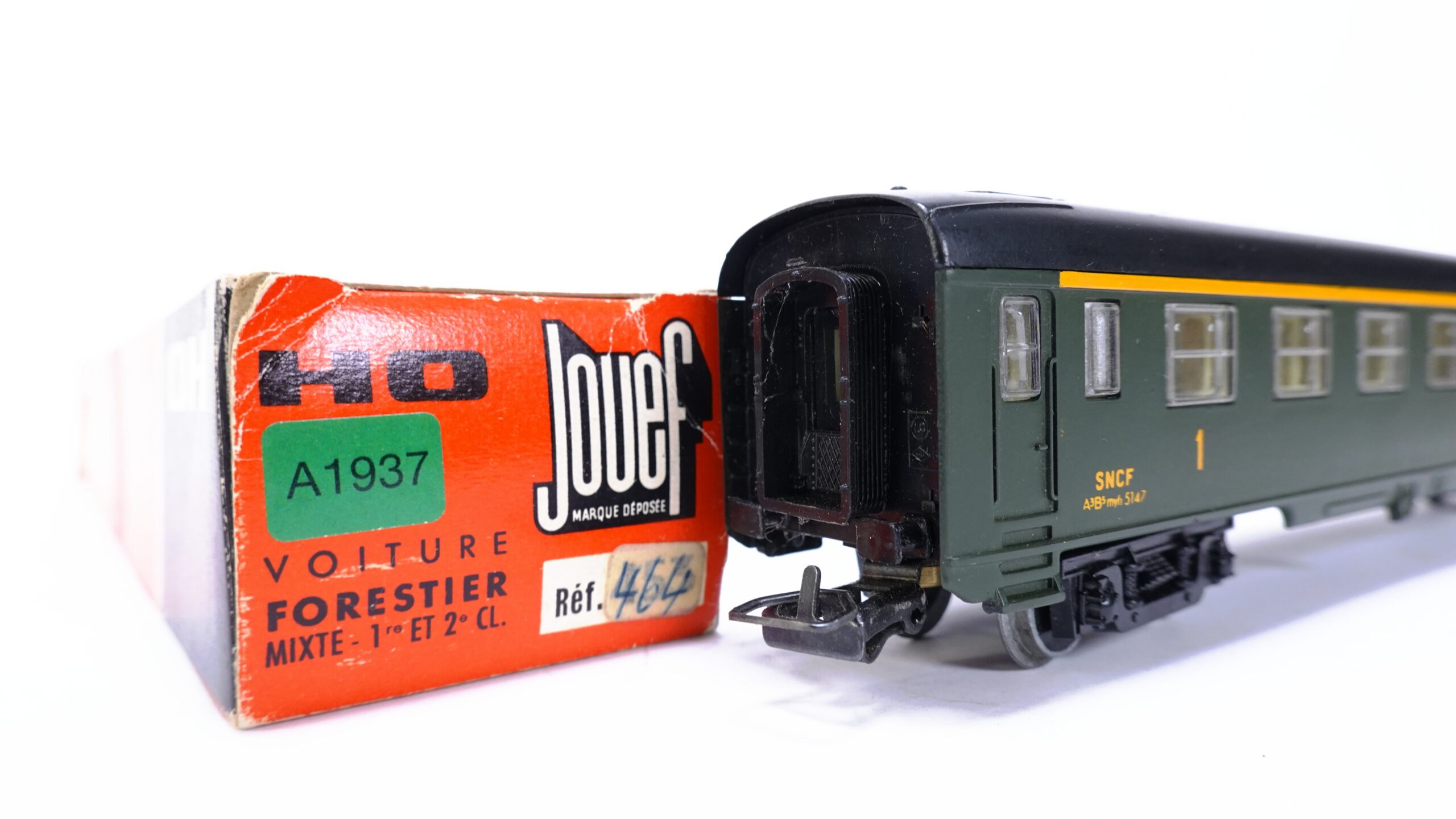 Jouef 464 H0 SNCF Personenwagen A3B5 myfi 5147 Grün | A1937 2 Jouef 464 H0 SNCF Personenwagen A3B5 myfi 5147 Grün | A1937 – Bild 2