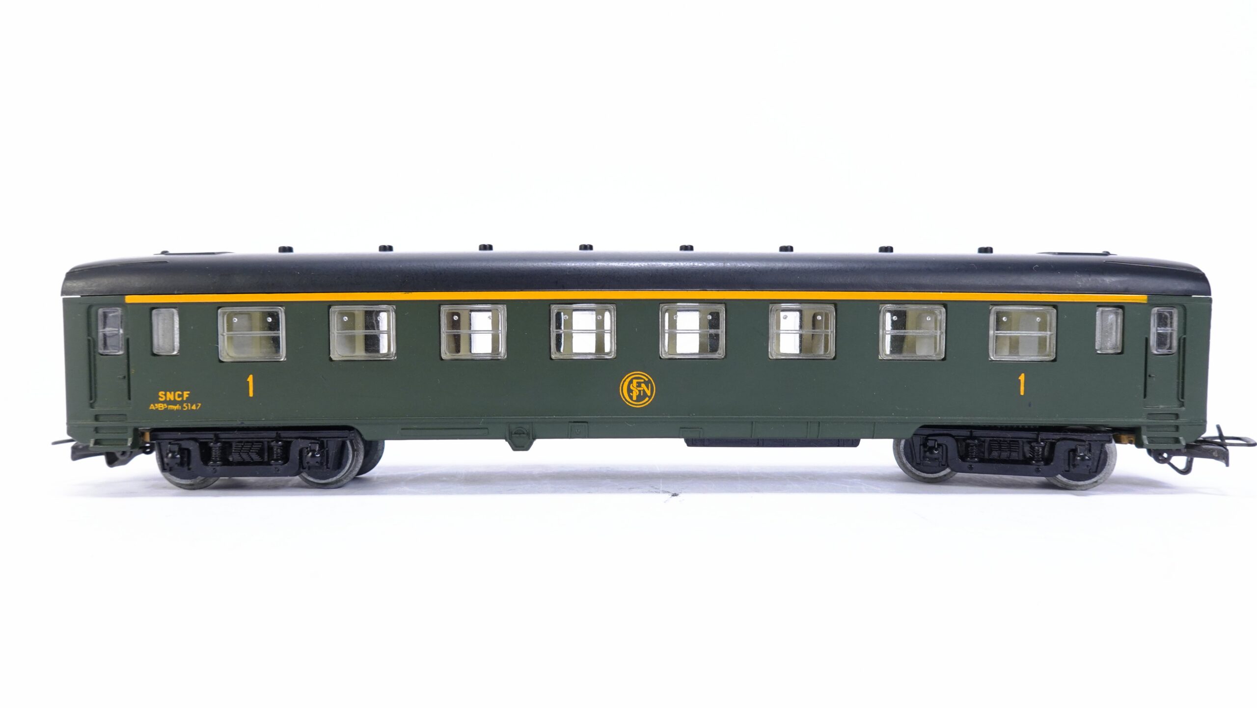 Jouef 464 H0 SNCF Personenwagen A3B5 myfi 5147 Grün | A1937 1 Jouef 464 H0 SNCF Personenwagen A3B5 myfi 5147 Grün | A1937