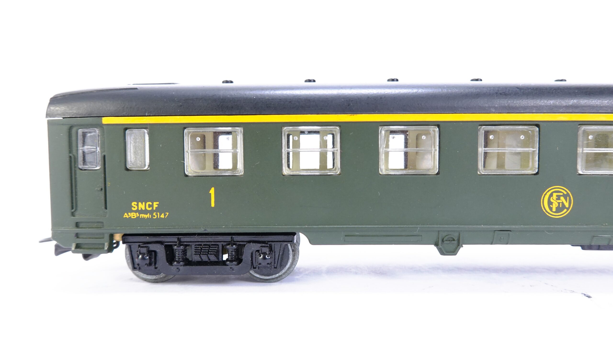 Jouef 464 H0 SNCF Personenwagen A3B5 myfi 5147 Grün | A1937 3 Jouef 464 H0 SNCF Personenwagen A3B5 myfi 5147 Grün | A1937 – Bild 3