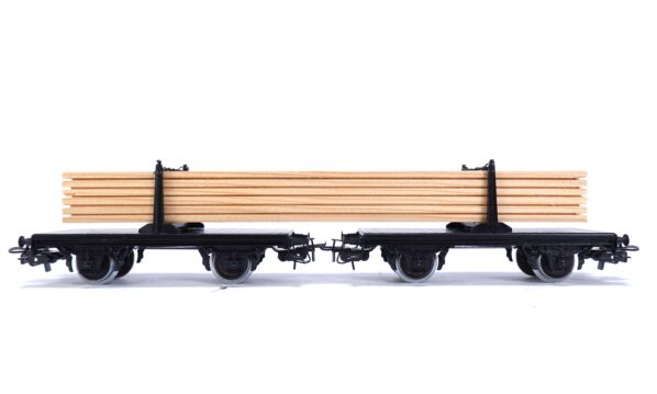 Märklin 4665 H0 DB Langholzwagen-Paar mit Holzbeladung | A1929