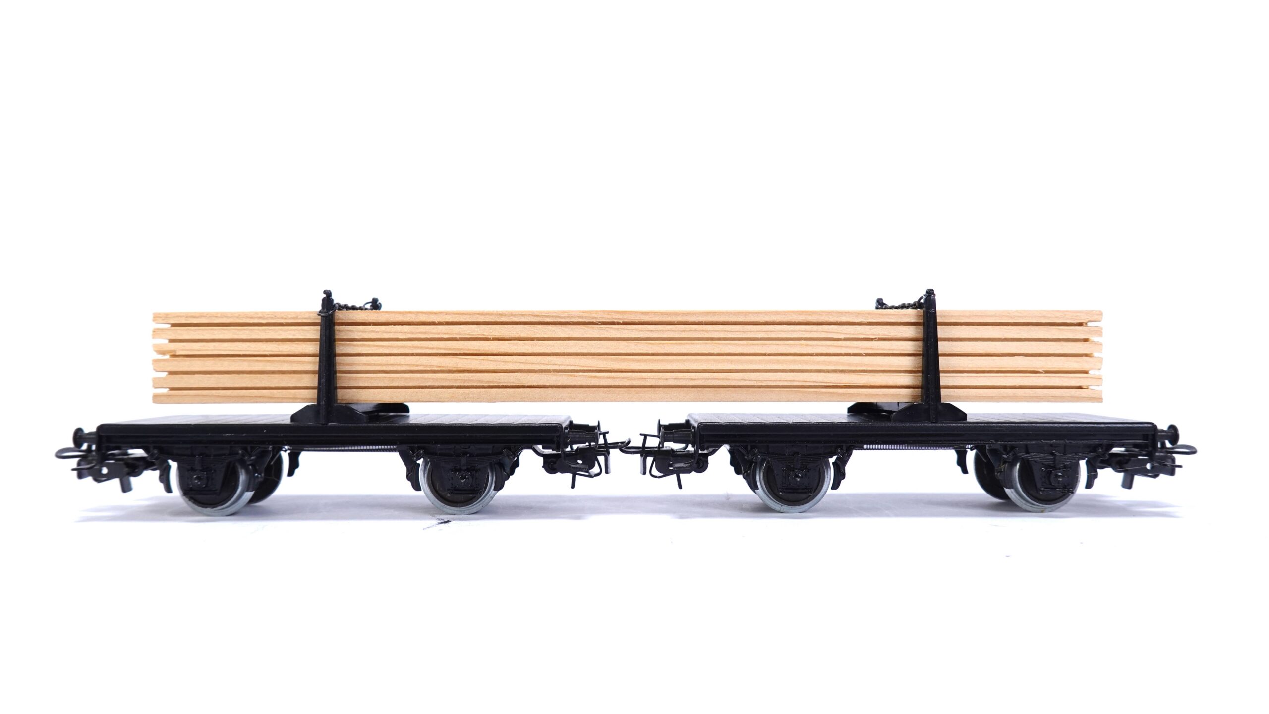 Märklin 4665 H0 DB Langholzwagen-Paar mit Holzbeladung | A1929