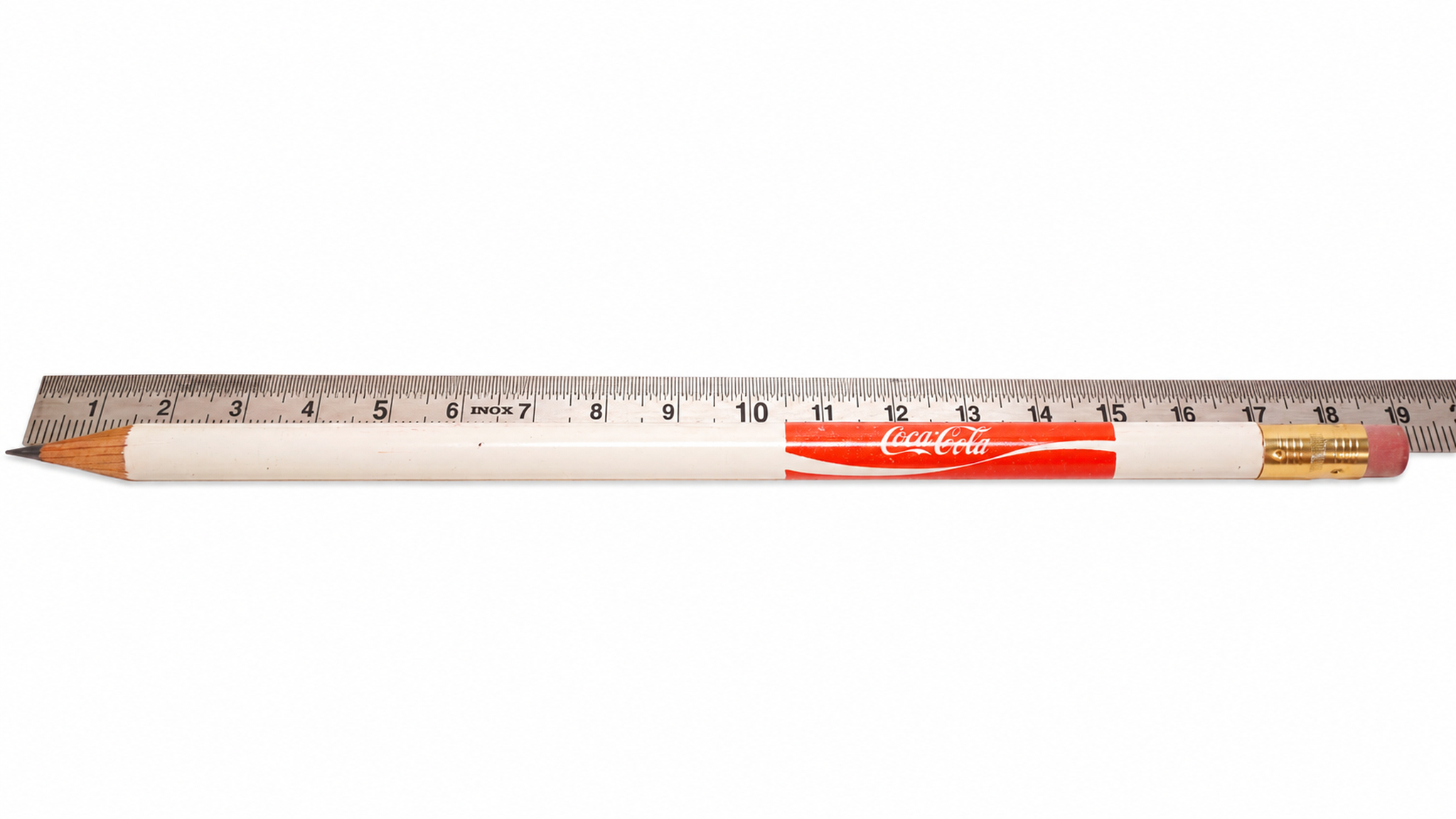 Coca-Cola Vintage Bleistift „Dynamic Wave“ (Weiß/Rot, gespitzt) – A5479