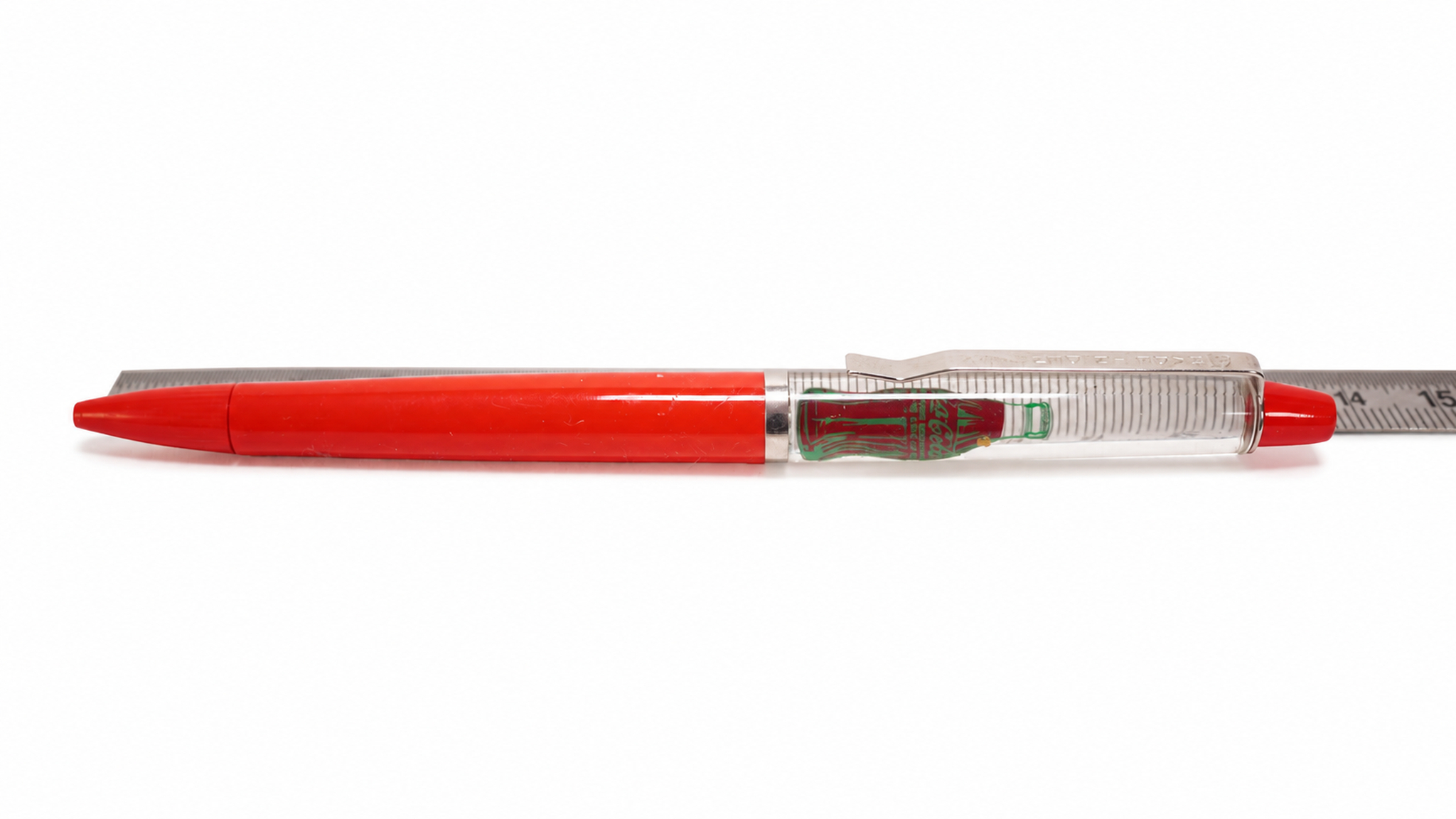 Coca-Cola Vintage Schwimm-Kugelschreiber / Float Pen (Konturflasche)