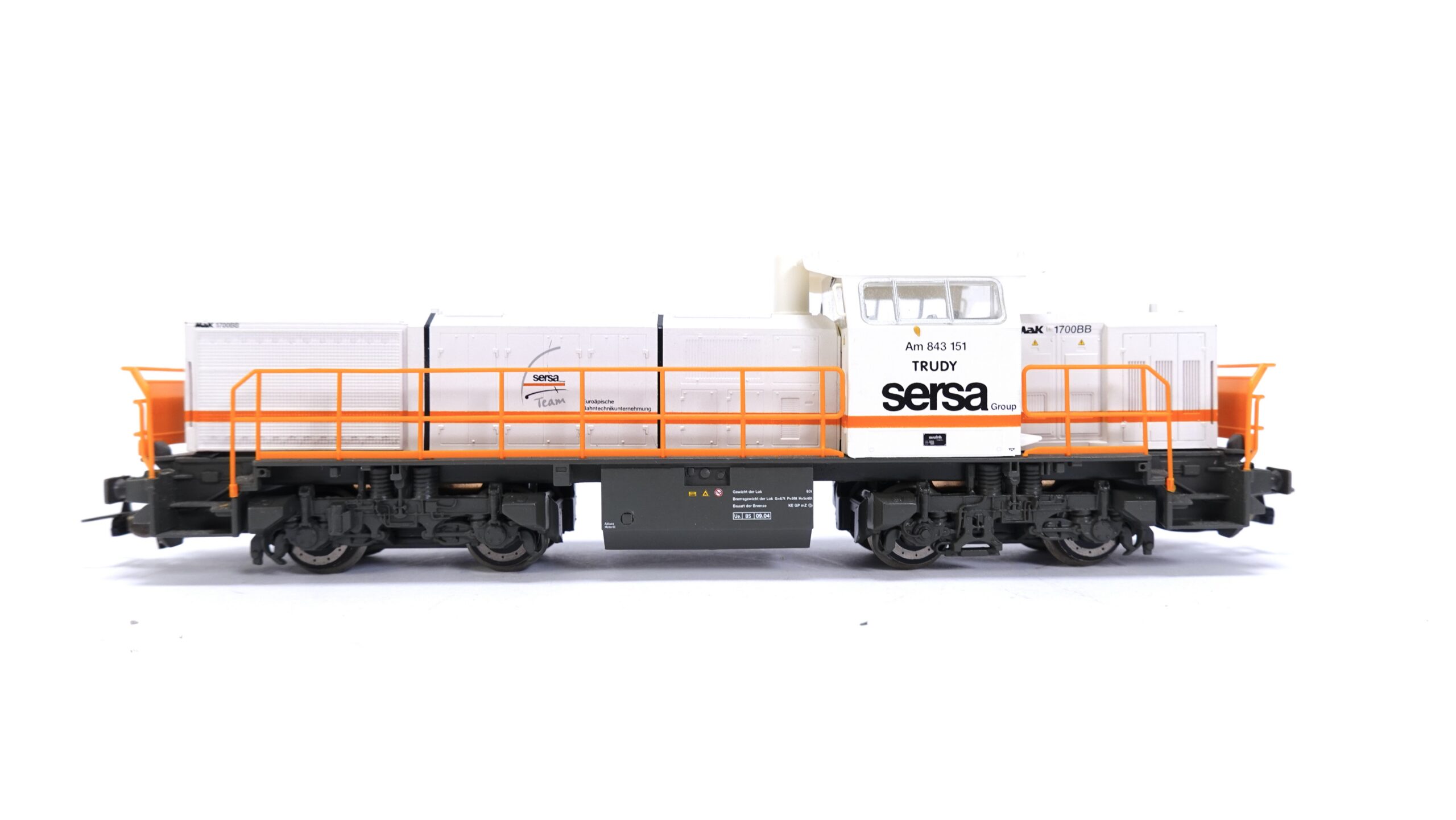Piko 59110 H0 Sersa Am 843 151 Trudy MaK 1700 BB Diesellok weiss/orange | A1990