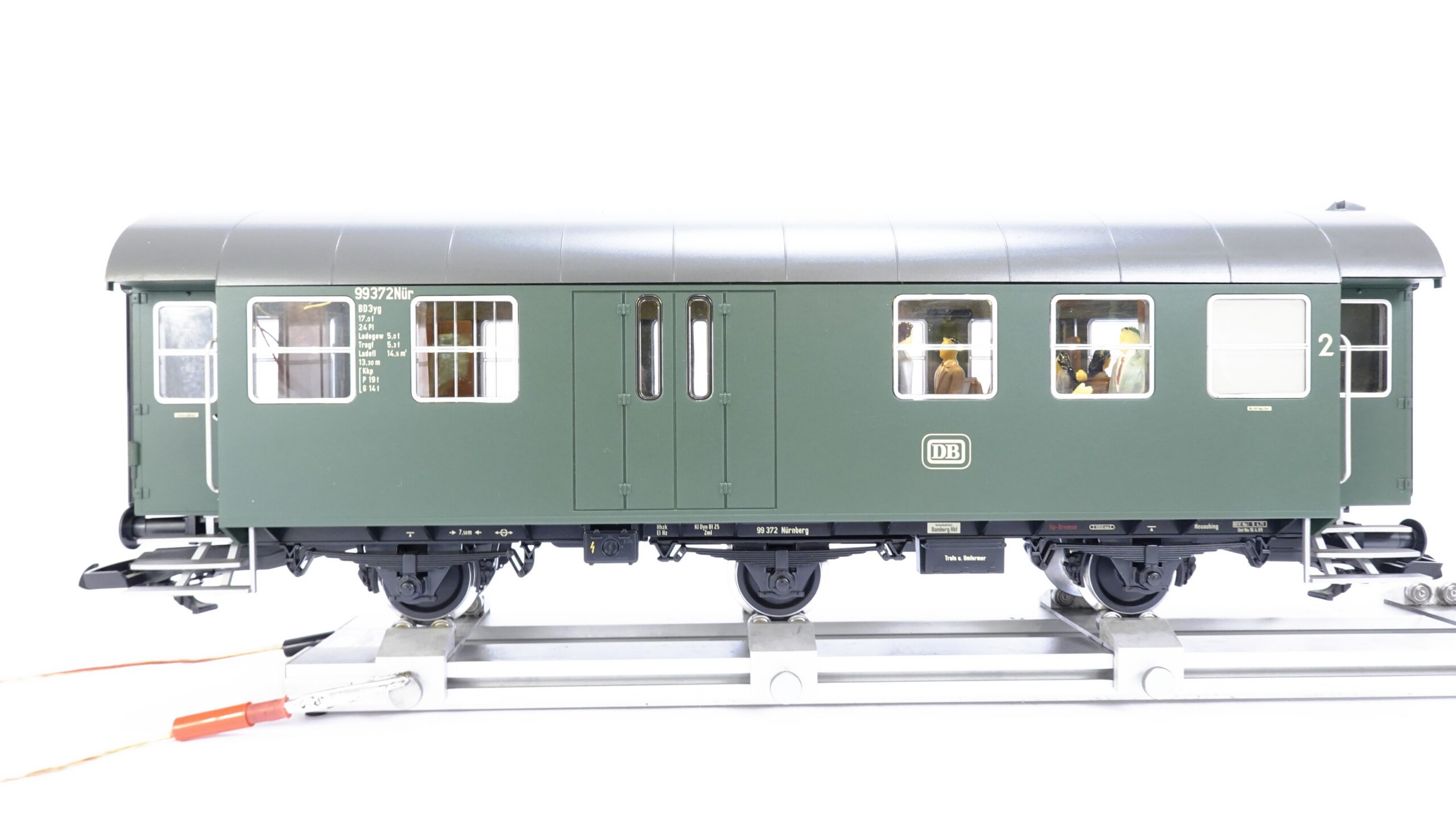 Piko 37602 Spur G DB Umbauwagen BD3yg grün m. Figuren | A2012