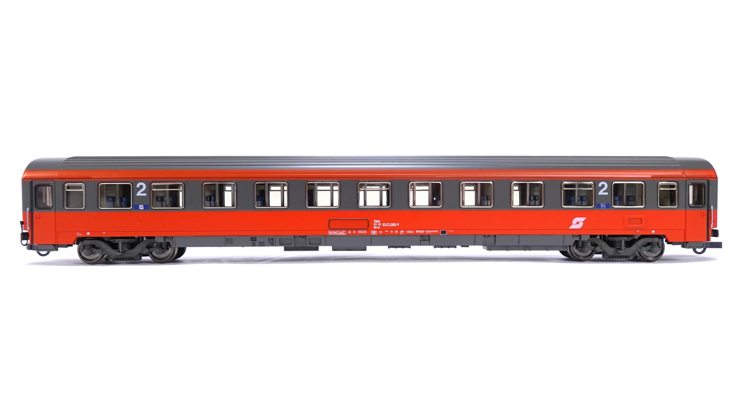 Roco 44666 H0 ÖBB Bmz 2.Kl. Personenwagen orange/grau | A2136